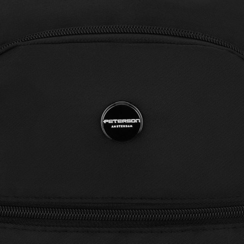 Czarny, podróżny plecak idealny na bagaż podręczny - Peterson