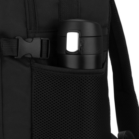 Czarny, podróżny plecak idealny na bagaż podręczny - Peterson