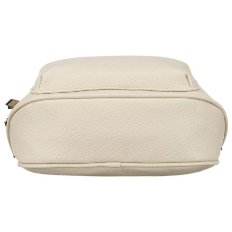 Listonoszka damska ze skóry ekologicznej w beżowym kolorze zamykana suwakiem - Rovicky