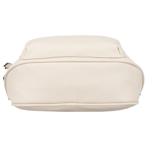 Listonoszka damska ze skóry ekologicznej w białym kolorze zawieszona na regulowanym pasku - Rovicky