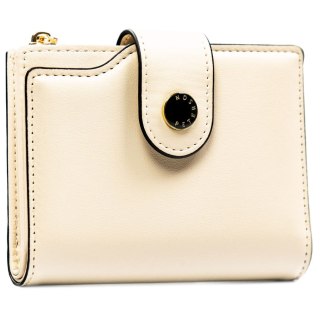 Średni portfel damski ze skóry ekologicznej w beżowym kolorze, mieści dowód rejestracyjny - Peterson