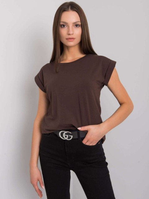 T-shirt RV-TS-4833.24P ciemny brązowy M