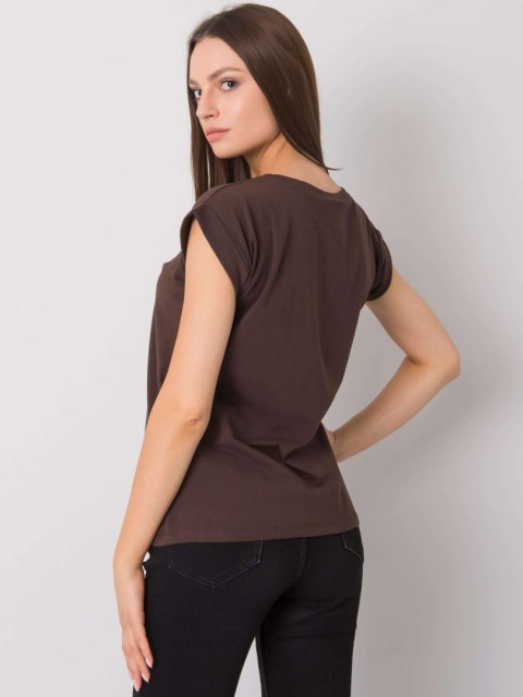 T-shirt RV-TS-4833.24P ciemny brązowy M