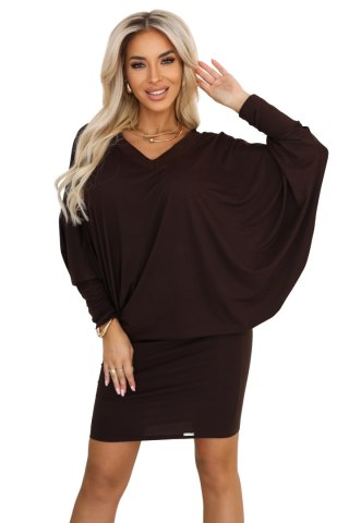 Sukienka nietoperz oversize czekoladowa 2XL/3XL – Stylowy Wieszak