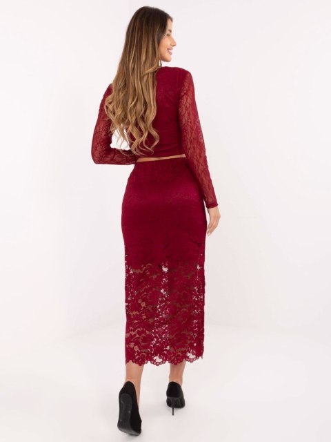 Spódnica MI-SD-G9137.16P bordowy Spódnica MI-SD-G9137.16P bordowy