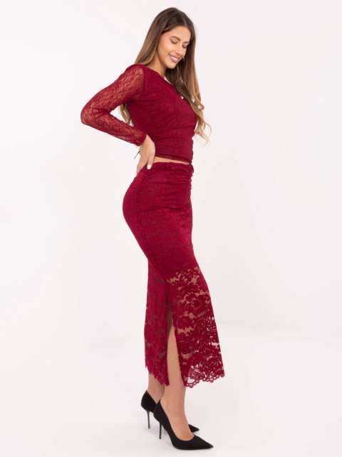 Spódnica MI-SD-G9137.16P bordowy Spódnica MI-SD-G9137.16P bordowy