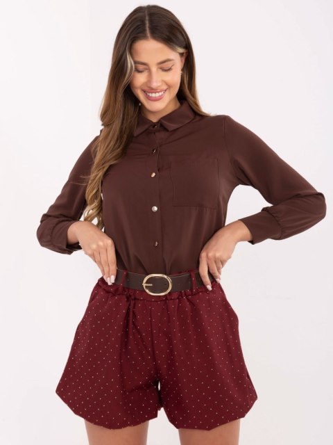 Szorty MI-SN-122408.57 bordowy