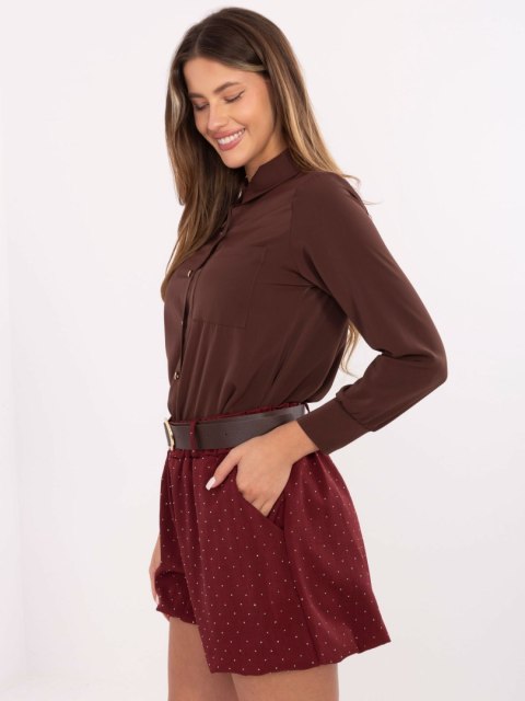 Szorty MI-SN-122408.57 bordowy