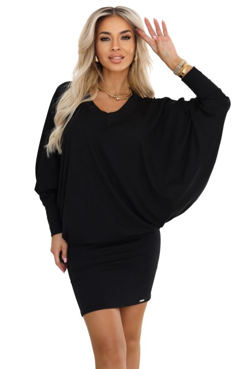 czarna sukienka nietoperz numoco l/xl