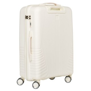 Duża walizka podróżna w beżowym kolorze z wodoodporną skorupą - Peterson