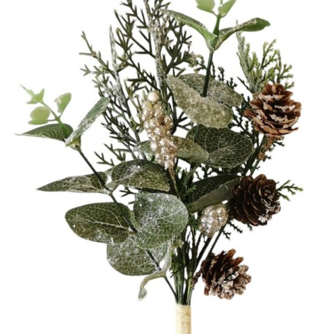 gałązka świąteczna xxl z szyszkami – dekoracja bożonarodzeniowa