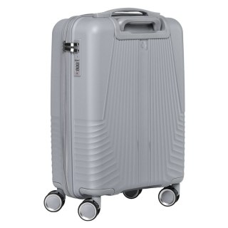 Kabinowa, szara walizka podróżna z teleskopowym uchwytem - Peterson