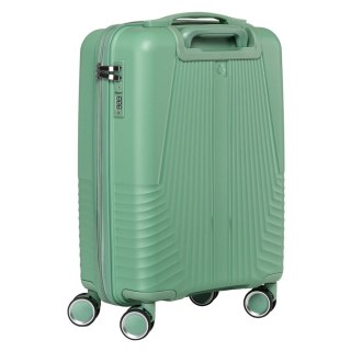 Kabinowa, zielona walizka podróżna z teleskopowym uchwytem - Peterson