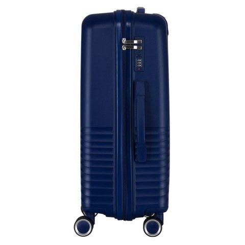 Zestaw walizek podróżnych z tworzywa ABS w granatowym kolorze - Peterson