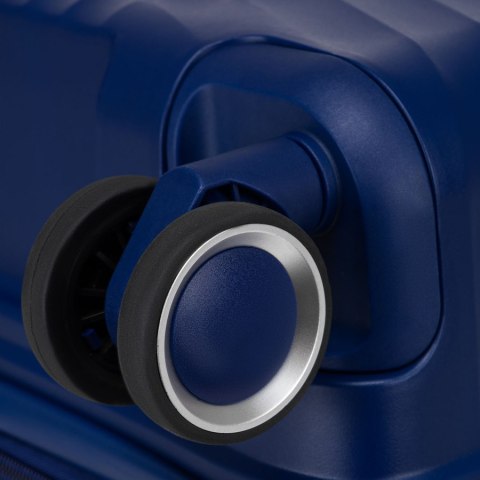 Zestaw walizek podróżnych z tworzywa ABS w granatowym kolorze - Peterson