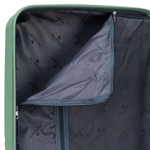 Zestaw walizek podróżnych z tworzywa ABS w zielonym kolorze - Peterson