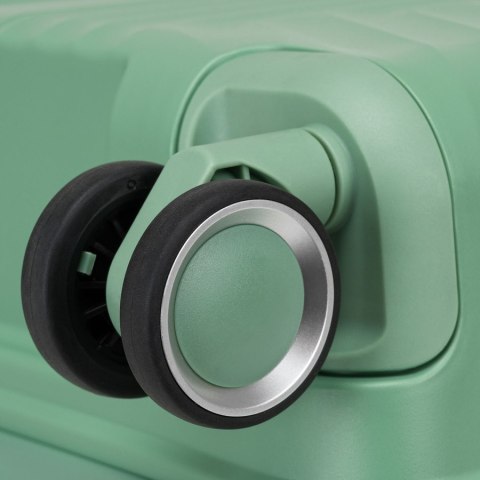 Zestaw walizek podróżnych z tworzywa ABS w zielonym kolorze - Peterson