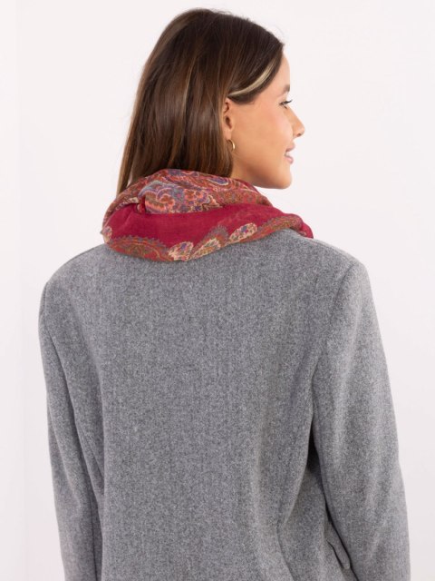 Damska chusta bordowa 110x110 cm 100% wiskoza