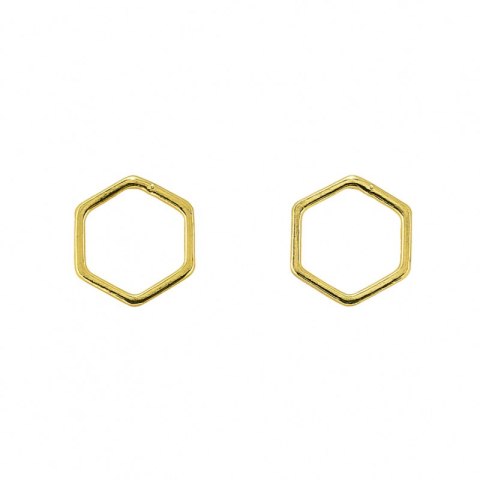 Kolczyki delikatne wielokąty, delikatne złote K314Z Kolczyki delikatne wielokąty, delikatne złote K314Z