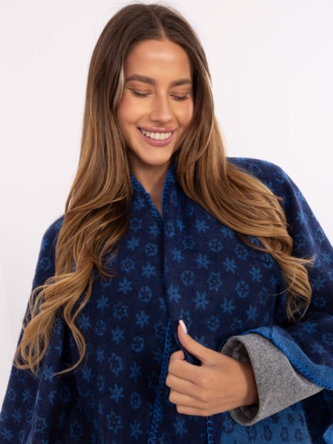 Poncho AT-PN-7661.89 granatowy