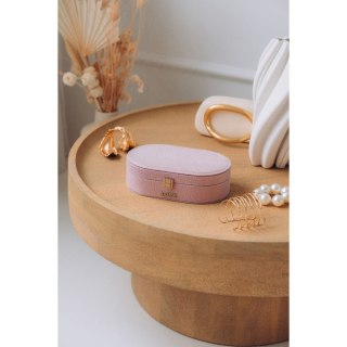 Różowa szkatułka na biżuterię z wbudowanym lusterkiem - Peterson