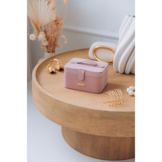 Różowa szkatułka na biżuterię zamykana zamkiem magnetycznym - Peterson