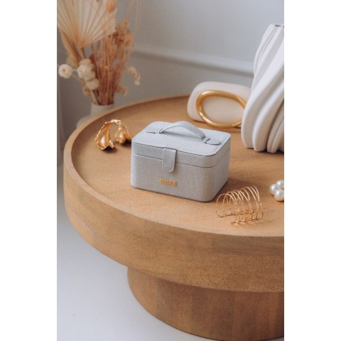 Srebrna szkatułka na biżuterię zamykana zamkiem magnetycznym - Peterson