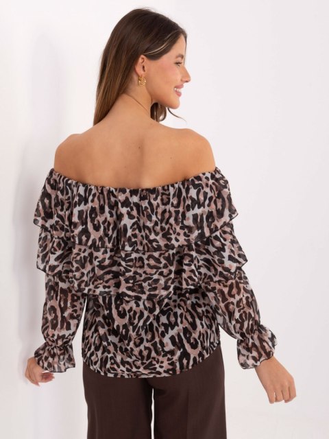 Elegancka bluzka damska z falbaną RUE PARIS