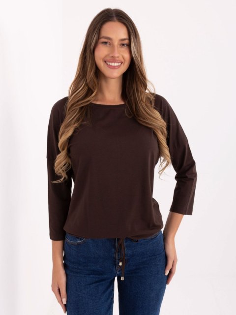 Bluzka RV-BZ-4691.40P ciemny brązowy XL