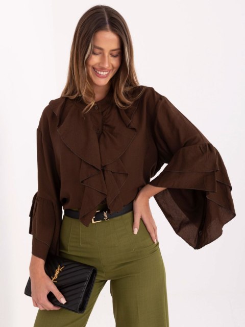 Koszula MI-KS-32330.05P brązowy