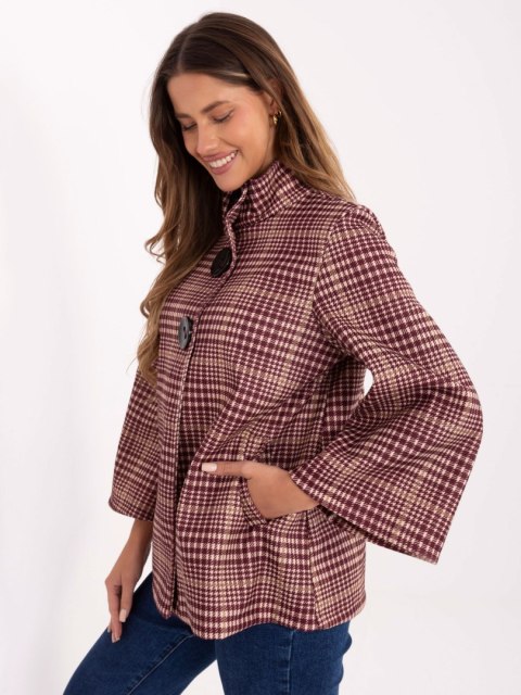 Płaszcz IT-PL-31820.25 bordowy Płaszcz IT-PL-31820.25 bordowy
