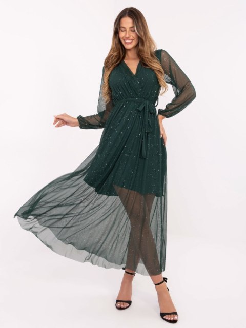 Ciemnozielona sukienka wieczorowa ITALY MODA – Stylowy Wieszak