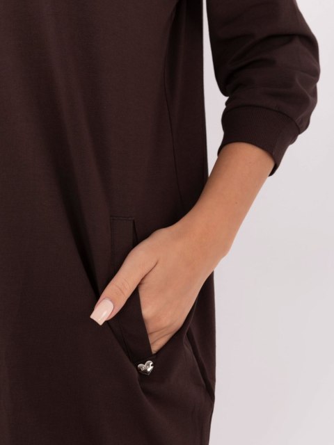 Sukienka RV-SK-7203.35P ciemny brązowy S/M