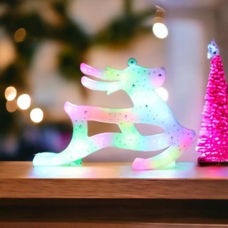 Wisząca ozdoba M Renifer MULTIKOLOR lampki led 263-1