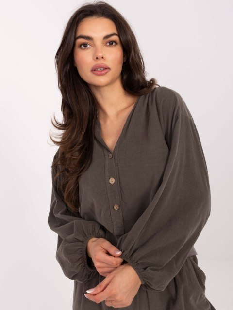 Koszula IT-KS-233607.63 ciemny khaki Koszula IT-KS-233607.63 ciemny khaki