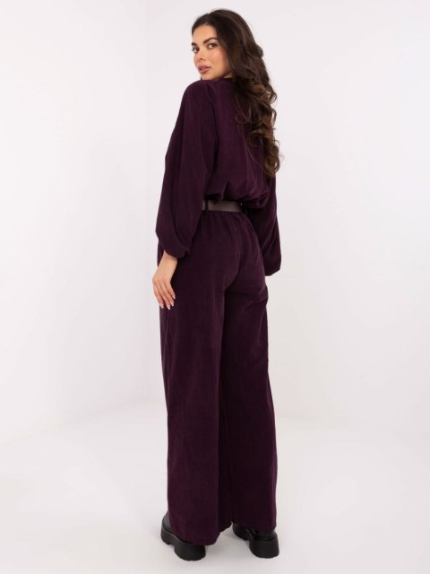 Fioletowe spodnie casualowe ITALY MODA – Stylowy Wieszak