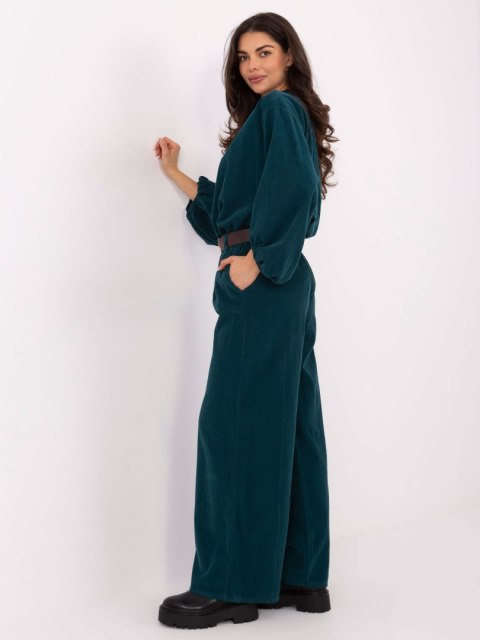 Eleganckie spodnie ITALY MODA w morskim odcieniu – Stylowy Wieszak