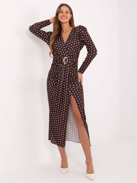 Sukienka IT-SK-21625-3.27 ciemny brązowy Sukienka IT-SK-21625-3.27 ciemny brązowy