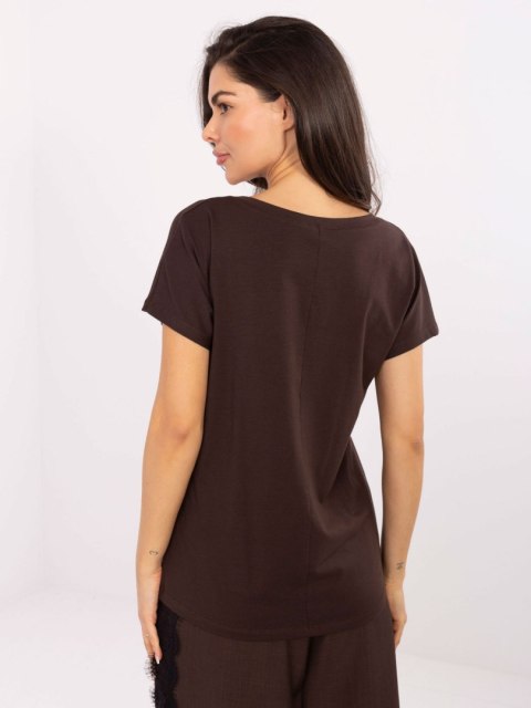 T-shirt RV-TS-4832.47P ciemny brązowy XL