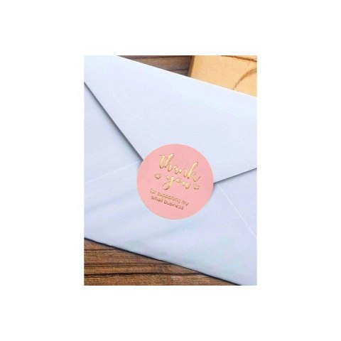 500 sztuk naklejek THANK YOU opalizujące złote na taśmie średnica 25mm dekoracyjne naklejki samoprzylepne etykiety NNK01 500 sztuk naklejek THANK YOU opalizujące złote na taśmie średnica 25mm dekoracyjne naklejki samoprzylepne etykiety NNK01