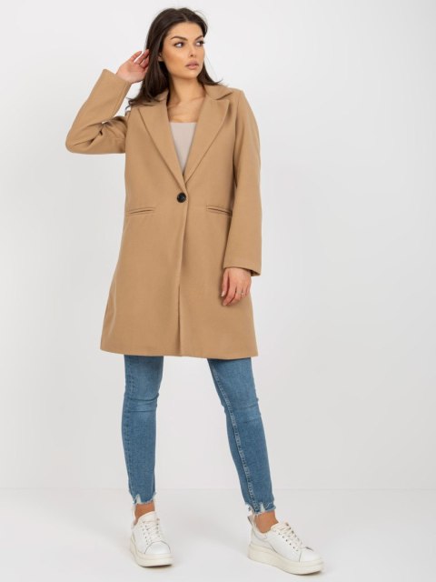 Płaszcz TW-PL-BI-23314.00P camelowy M Płaszcz TW-PL-BI-23314.00P camelowy M