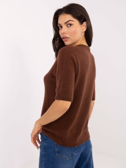 Sweter ITALY MODA w kolorze brązu – Stylowy Wieszak