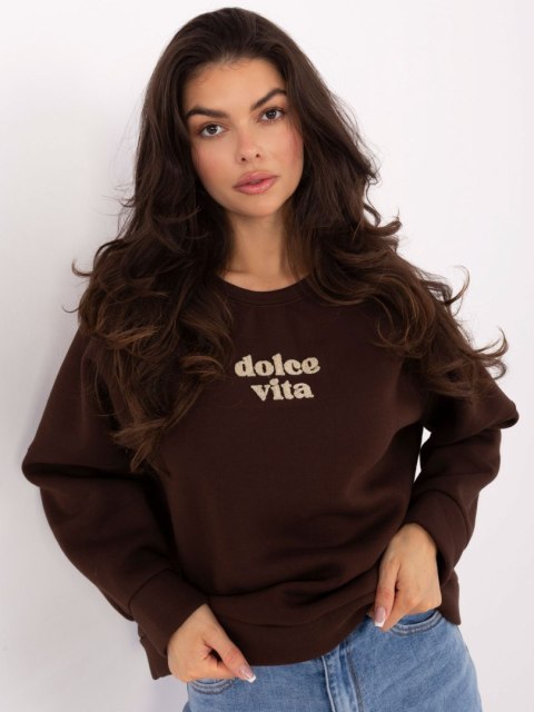 Brązowa bluza Dolce Vita z długim rękawem – Stylowy Wieszak