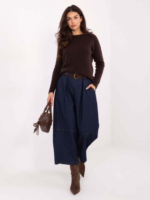 Stylowe jeansy damskie ITALY MODA z paskiem