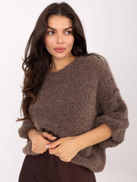 Miękki sweter boucle z wełną – Stylowy Wieszak
