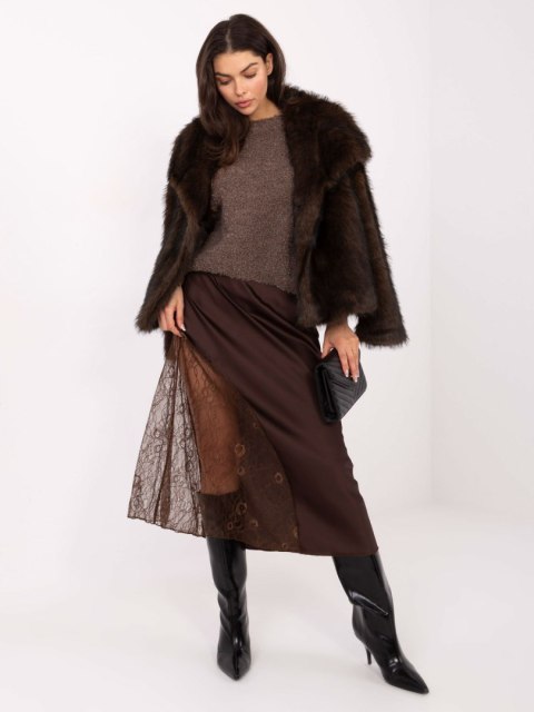 Sweter z fakturą boucle ITALY MODA fango