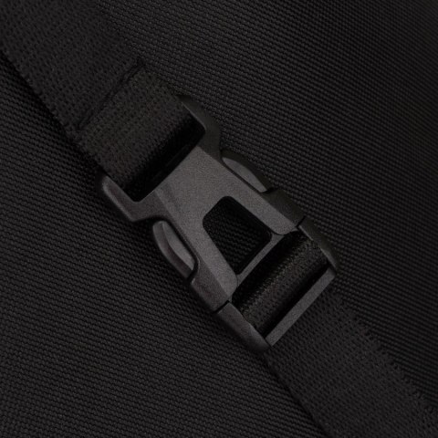 Pojemny plecak-worek z materiału syntetycznego w czarnym kolorze - Rovicky