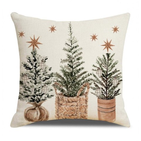 Poszewka na poduszkę 45 x 45 cm motyw świąteczny BOHO POD249