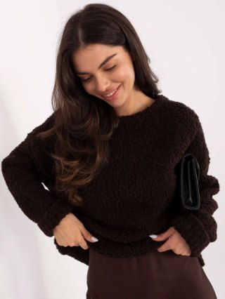 Sweter MI-SW-WK32601.19 ciemny brązowy