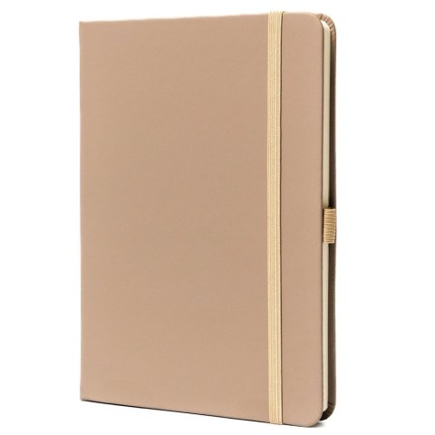 Notes w formacie B6 w kolorze khaki zadrukowany w linie, wyposażony w pętelkę na długopis - Peterson